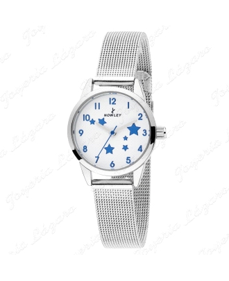 NOWLEY RELOJ JUNIOR ESF. BLANCA ESTRELLITAS AZULEZ                                                  
