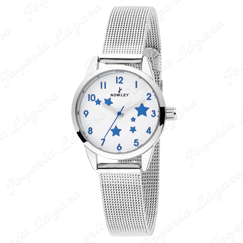 NOWLEY RELOJ JUNIOR ESF. BLANCA ESTRELLITAS AZULEZ                                                  