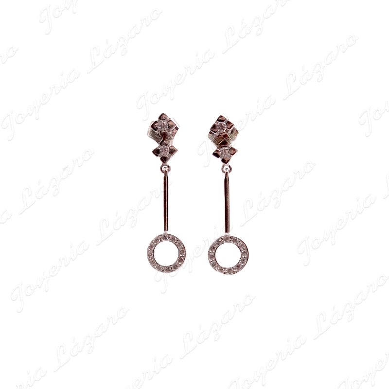 PEND. LARGOS ORO 18KT BLANCO SEMINUEVOS PENDULO CIERRE CAT.                                         