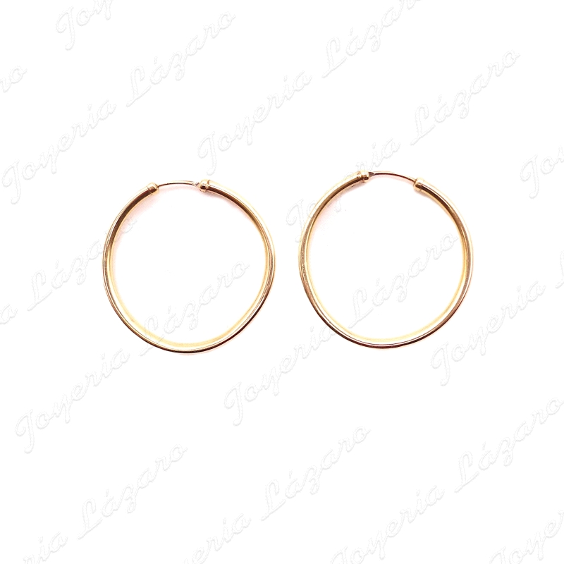 PEND. AROS ORO 18KT OCASION TUBO 2MMX16 INT.                                                        