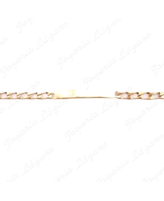 ESCLAVA ORO 18KT OCASION 5MM ESLABON BARBADO PLANO                                                  