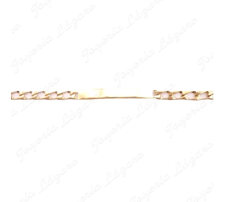 ESCLAVA ORO 18KT OCASION 5MM ESLABON BARBADO PLANO                                                  