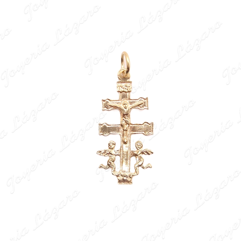 CRUZ DE CARAVACA ORO 18KT OCASION PLANA 27X14MM SIN ASA                                             