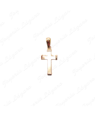 CRUZ ORO 18 KTS TABLA CUADRADA LISA  9X17MM                                                         