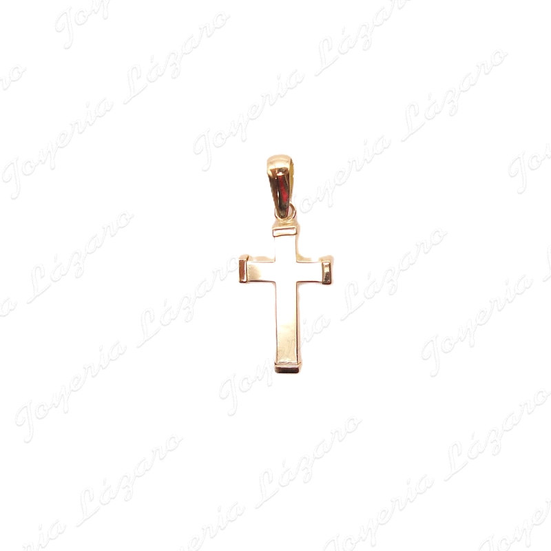 CRUZ ORO 18 KTS TABLA CUADRADA LISA  9X17MM                                                         