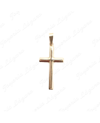 CRUZ ORO 18 KTS LISA PERFIL ALMENDRA 12X22MM                                                        