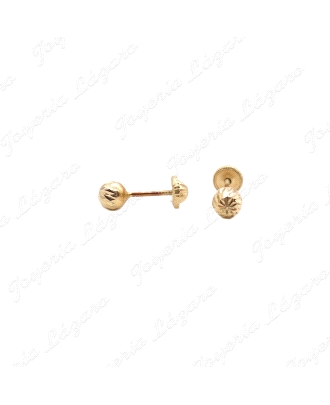 PEND. TORN. ORO 18KT OCASION BOLA GALLONADA 4MM                                                     