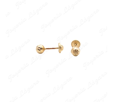 PEND. TORN. ORO 18KT OCASION BOLA GALLONADA 4MM                                                     