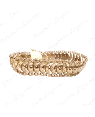 PULSERA ORO 18KT OCASION PRINCESA 16MM CON CAD. SEGURIDAD                                           