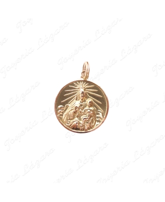 MEDALLA ORO 18KT OCASION ESCAPULARIO ASA LLAVERITO