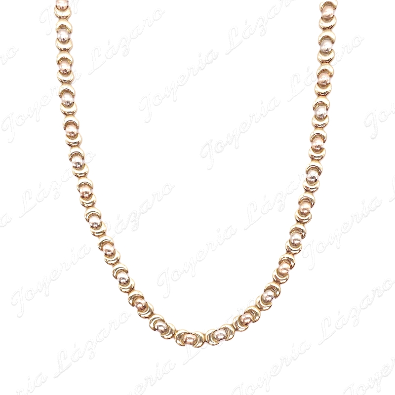 GARGANTILLA ORO 18KT SEMINUEVA TRICOLOR  SEMIRIGIDA                                                 