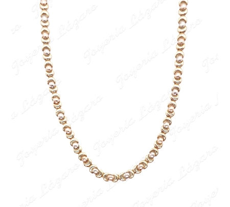 GARGANTILLA ORO 18KT SEMINUEVA TRICOLOR  SEMIRIGIDA                                                 