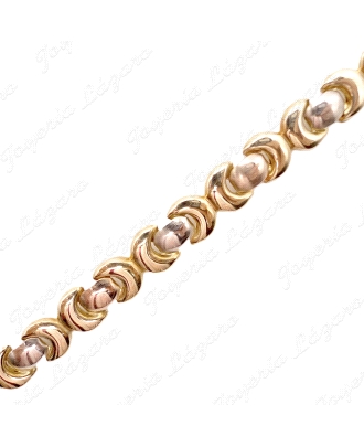 GARGANTILLA ORO 18KT SEMINUEVA TRICOLOR  SEMIRIGIDA