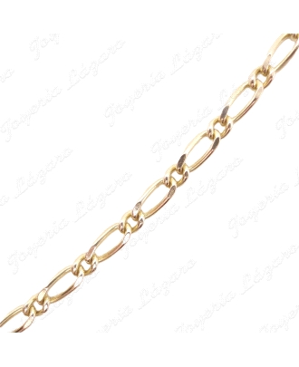 CADENA 50 CM. ORO 18KT SEMINUEVA MACIZA 3X1 3MM