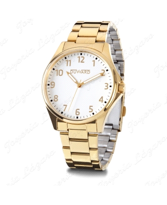 DUWARD RELOJ CABALLERO IP DORADO ESF. BLANCA 5ATM                                                   