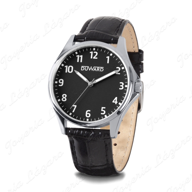 DUWARD RELOJ CABALLERO ACEROESF. NEGRA CORREA PIEL NEGRA                                            