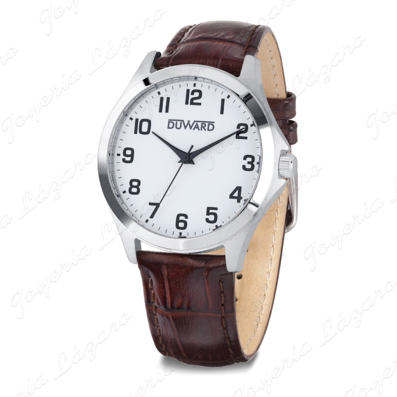 DUWARD RELOJ CABALLERO ESF. BLANCA CORREA MARRON                                                    