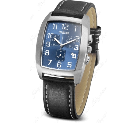 DUWARD RELOJ CABALLERO CRONO, ACERO ESF. AZUL CORREA PIEL NEGRA                                     