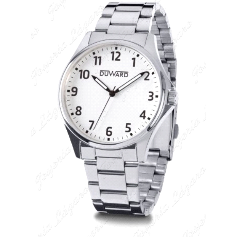 DUWARD RELOJ CAB. ACERO/BLANCO                                                                      
