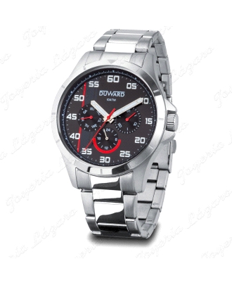 DUWARD RELOJ CABALLERO ACERO MULTIFUNCION 10ATM ESF. NEGRA                                          