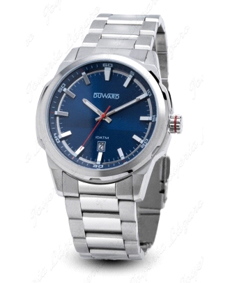 DUWARD RELOJ CABALLERO ACERO 10ATM CALENDARIO ESF. AZUL                                             