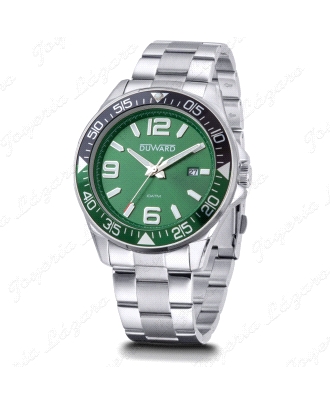 DUWARD RELOJ CABALLERO ACERO ESF. VERDE 10ATM                                                       