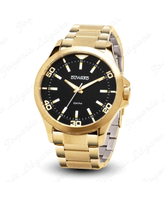 DUWARD RELOJ CABALLERO IP DORADO ESF. NEGRA 10ATM                                                   