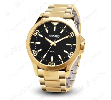 DUWARD RELOJ CABALLERO IP DORADO ESF. NEGRA 10ATM                                                   