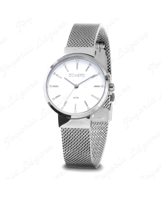 DUWARD RELOJ SRA. ACERO ESF. BLANCA                                                                 