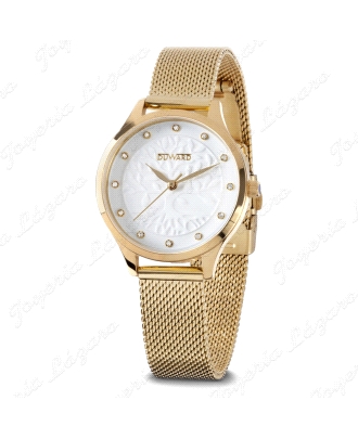 DUWARD RELOJ SRA. ACERO IP DORADO ESF. BLANCA ARBOL VIDA                                            