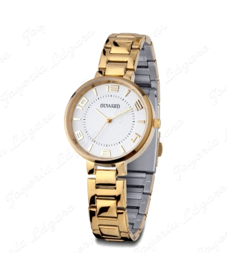 DUWARD RELOJ SRA. ACERO IP DORADO ESF. BLANCA                                                       