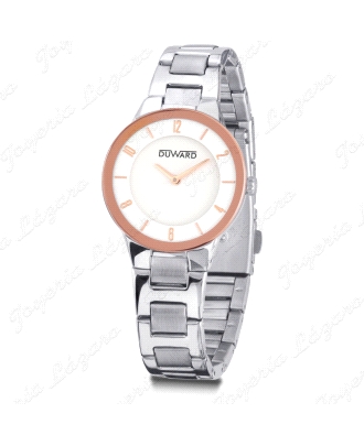 DUWARD RELOJ SRA. ACERO ESF. BLANCA                                                                 
