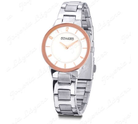 DUWARD RELOJ SRA. ACERO ESF. BLANCA                                                                 