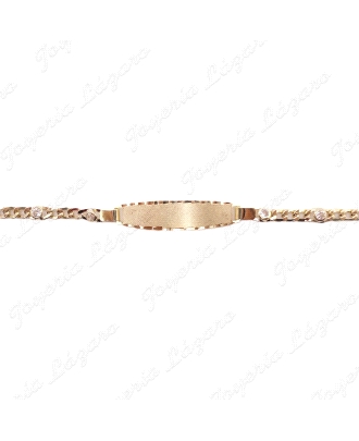 ESCLAVA ORO 18 KTS CADETE CIRCONITAS BOCELADAS 3X1                                                  