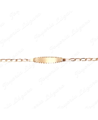 ESCLAVA ORO 18 KTS CADETE  CHAPA MATE TALLADA FILOS ESLAB. BARBADO                                  