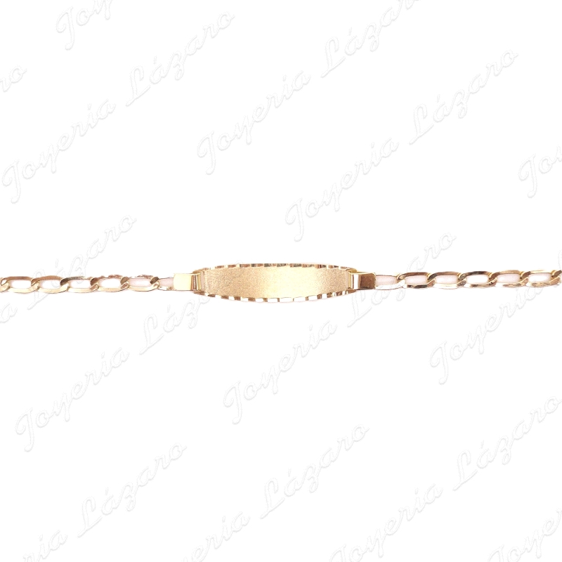 ESCLAVA ORO 18 KTS CADETE  CHAPA MATE TALLADA FILOS ESLAB. BARBADO                                  