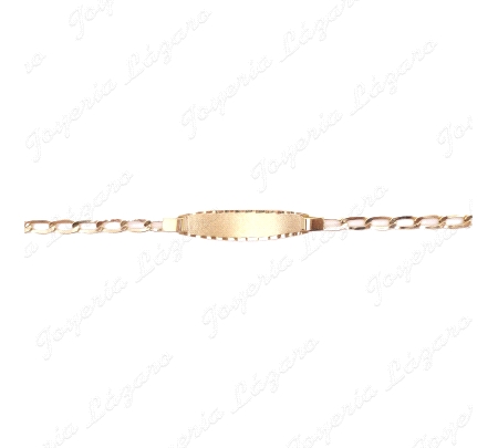 ESCLAVA ORO 18 KTS CADETE  CHAPA MATE TALLADA FILOS ESLAB. BARBADO                                  