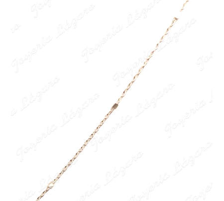 CADENA 40 CM. ORO 18 KTS DADOS+ CAD. FORZADA                                                        