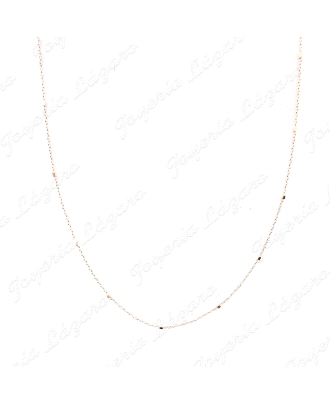 CADENA 40 CM. ORO 18 KTS DADOS+ CAD. FORZADA