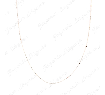 CADENA 40 CM. ORO 18 KTS DADOS+ CAD. FORZADA