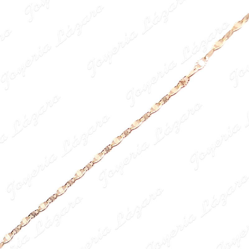 CADENA 40 CM. ORO 18 KTS FANTASIA  FORZADA 1.2MM                                                    