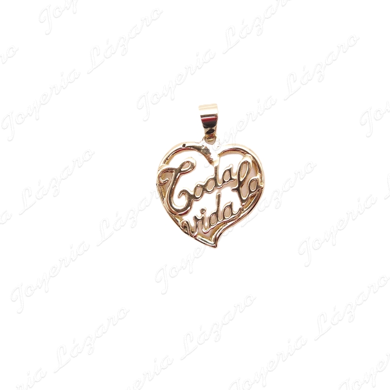 COLGANTE ORO 18KT SEMINUEVO CORAZON TODA LA VIDA                                                    