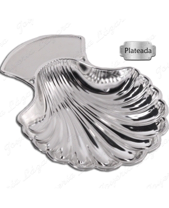 ARETICUO REGALO CONCHA BAUTIZO PLATEADA+ESTUCHE