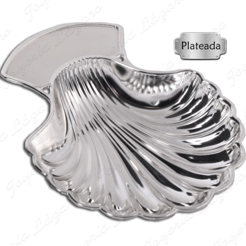 ARETICUO REGALO CONCHA BAUTIZO PLATEADA+ESTUCHE