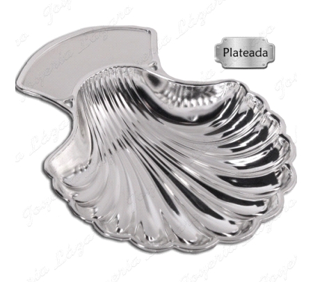 ARETICUO REGALO CONCHA BAUTIZO PLATEADA+ESTUCHE