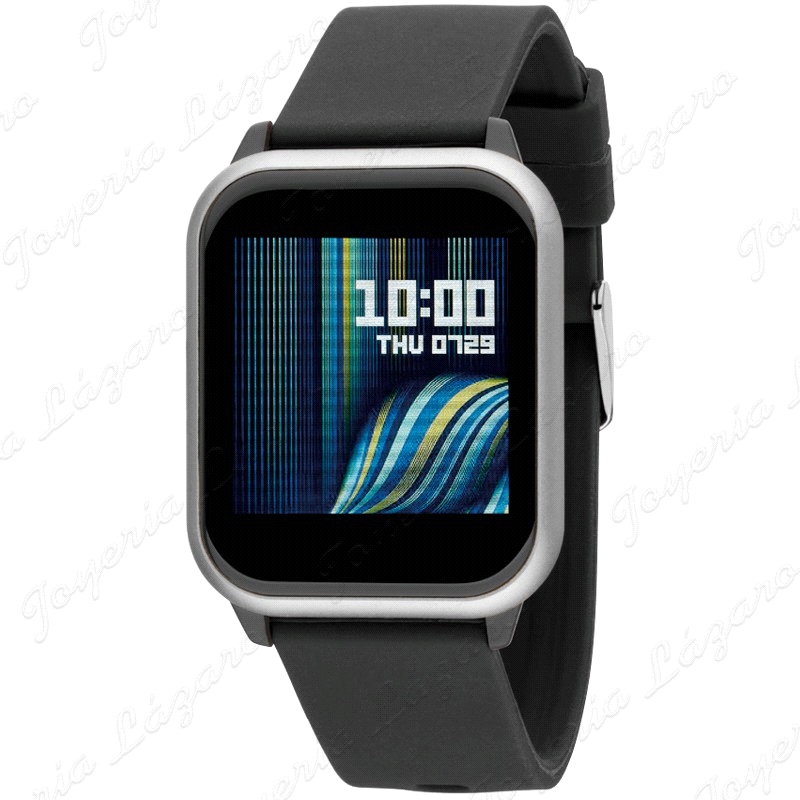 CUADRADO NEGRO BISEL PLATEADO + ARMIS ACERO