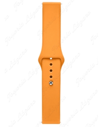 CORREA SMART WATCH/BAND 20MM SILICONA NARANJA FLUOR CIERRRE CLIP