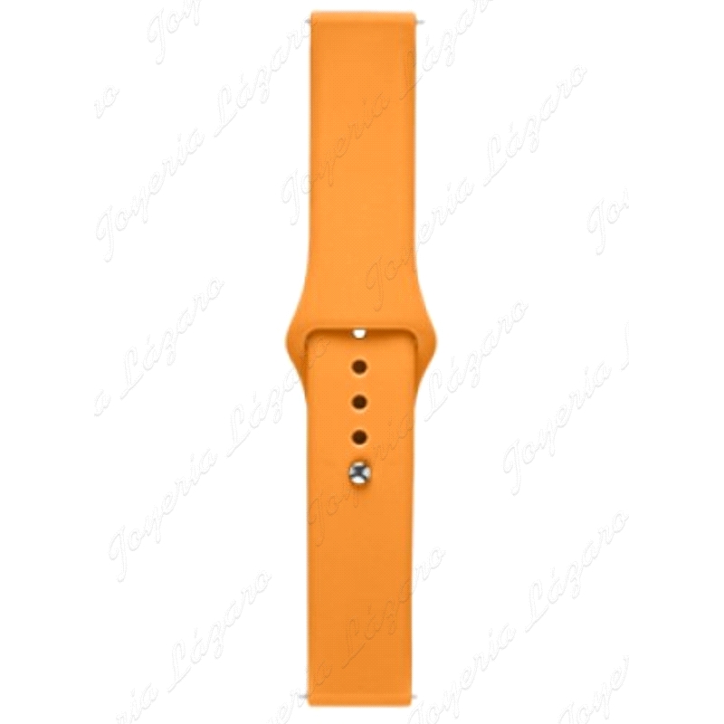 CORREA SMART WATCH/BAND 20MM SILICONA NARANJA FLUOR CIERRRE CLIP