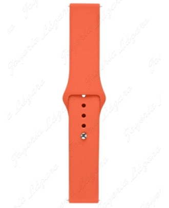 CORREA SMART WATCH/BAND 20MM SILICONA ROJO FLUOR CIERRE CLIP