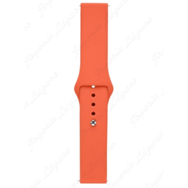 CORREA SMART WATCH/BAND 20MM SILICONA ROJO FLUOR CIERRE CLIP